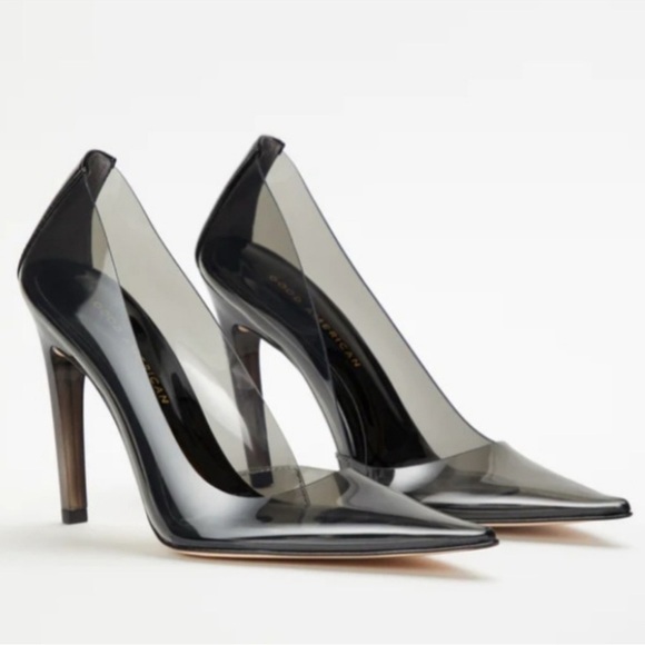GOOD AMERICAN Cinderella  Cinder-F*cking-Rella Glass Pumps - Picture 1 of 8